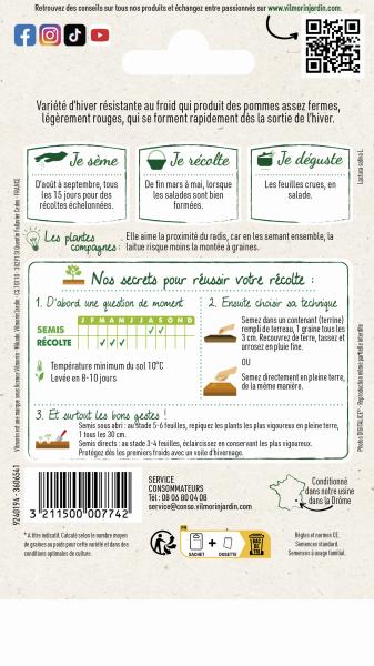 Potagères - Laitue d'Hiver Brune d'Hiver - MEDIA_PACKAGING_VERSO